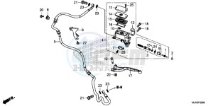 GL1800CF F6C ED drawing CLUTCH MASTER CYLINDER