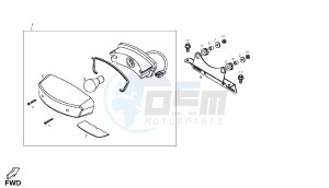 DXR - 250 CC drawing TAILLIGHT