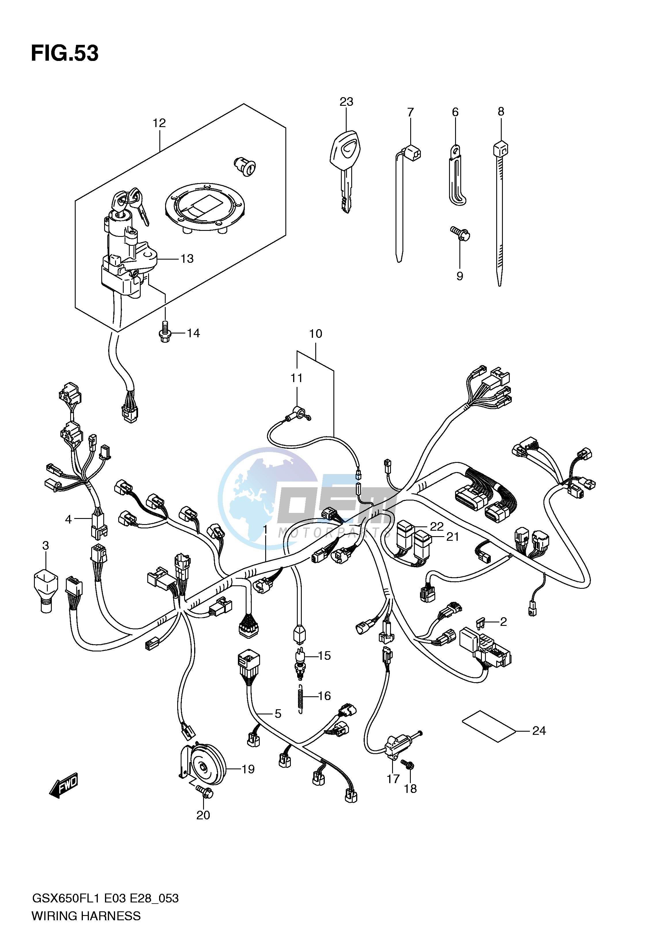 WIRING HARNESS (GSX650FL1 E28)