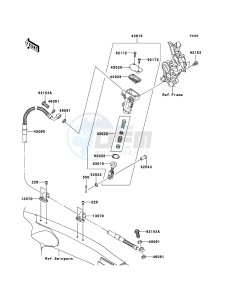 KX450F KX450FDF EU drawing Rear Master Cylinder