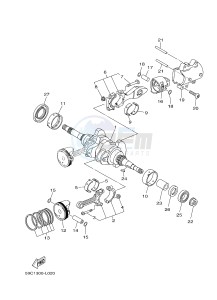 XP500 TMAX T-MAX 530 (2PWB) drawing CRANKSHAFT & PISTON