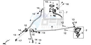 GTS 125I EURO4 LONG VISOR L7 drawing REAR BRAKE CALIPER /  BRAKE LEVER