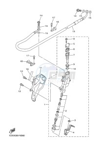 WR450F (1DXA) drawing REAR MASTER CYLINDER