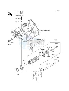 NINJA 250R EX250KCF GB XX (EU ME A(FRICA) drawing Gear Change Drum/Shift Fork(s)