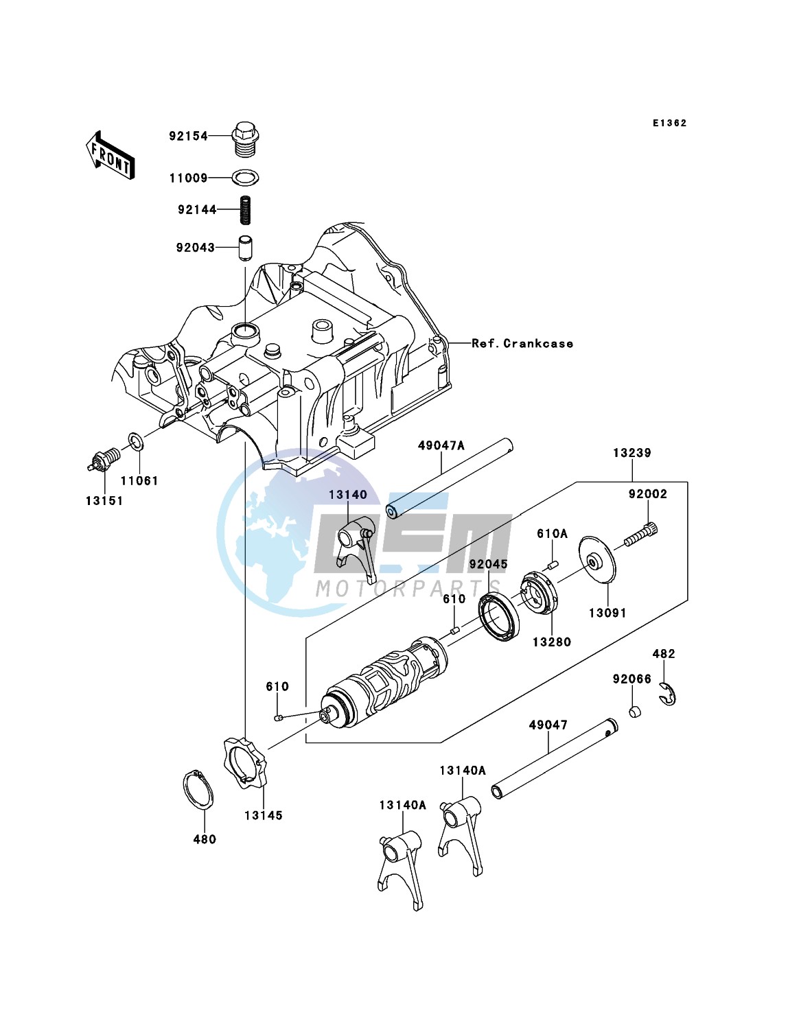 Gear Change Drum/Shift Fork(s)