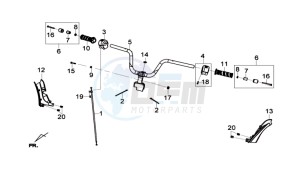 GTS 125I 2014 ABS drawing HANDLEBAR / BRAKE LEVERS CPL  L/R