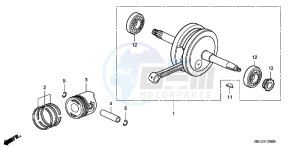 CRF50FB CRF50F ED drawing CRANKSHAFT/ PI STON