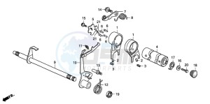 CRF50F drawing GEARSHIFT DRUM