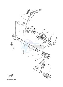 DT125 (3TTR) drawing SHIFT SHAFT