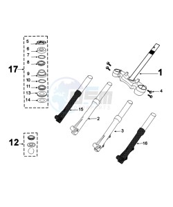 TWEET 50 V PRO (ALL) drawing FORKS AND STEERING