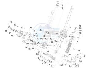 Sprint 50 2T (EMEA) drawing Fork/steering tube - Steering bearing unit