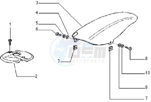 Typhoon 50 XR drawing Front and rear mudguard