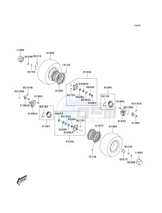 KSF 90 A [KFX90] (A7F-A9S) A8F drawing FRONT HUB