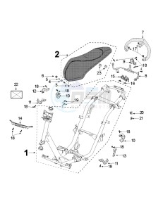 KISBEE MX A drawing FRAME AND SADDLE