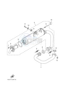 YXM700E YXM70VPHH (B42J) drawing EXHAUST