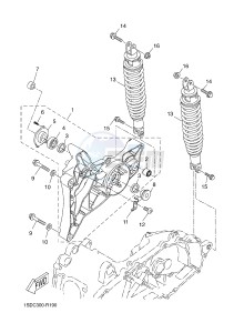 YPR400RA XMAX 400 ABS EVOLIS 400 ABS (1SDG) drawing REAR ARM & SUSPENSION