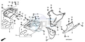 CBR125RWA France - (F / CMF WH) drawing UNDER COWL (CBR125RW7/RW9/RWA)