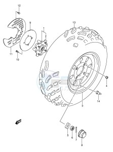 LT-A500F (P24) drawing FRONT WHEEL