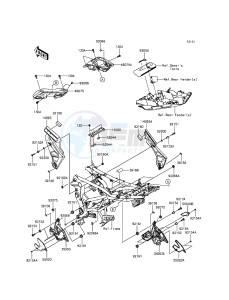 VERSYS_650_ABS KLE650FFF XX (EU ME A(FRICA) drawing Frame Fittings