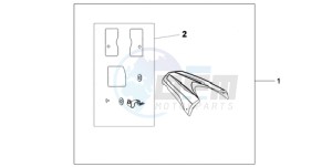 CB600FA39 Australia - (U) drawing REAR SEAT COWL NH-A84P