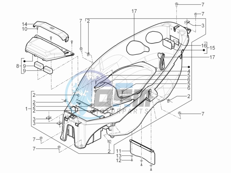 Helmet box - Undersaddle