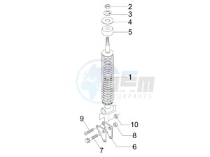 Liberty 125 4T Delivery E3 NEXIVE drawing Rear suspension - Shock absorber/s