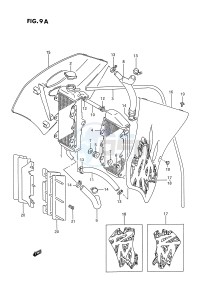 RM250 (E3) drawing RADIATOR (MODEL R S)