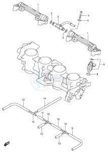 GSX-R600 (E2) drawing THROTTLE BODY HOSE JOINT