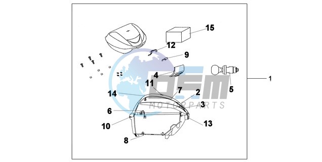 TOP BOX 35 L QUASAR SILVER