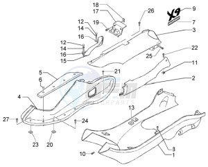 X9 125 Evolution drawing Side coverings-Spoiler