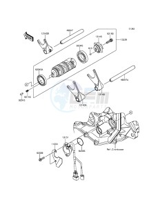 NINJA ZX-6R ZX600RFF FR GB XX (EU ME A(FRICA) drawing Gear Change Drum/Shift Fork(s)