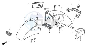 GL1500A GOLDWING ASPENCADE drawing FRONT FENDER