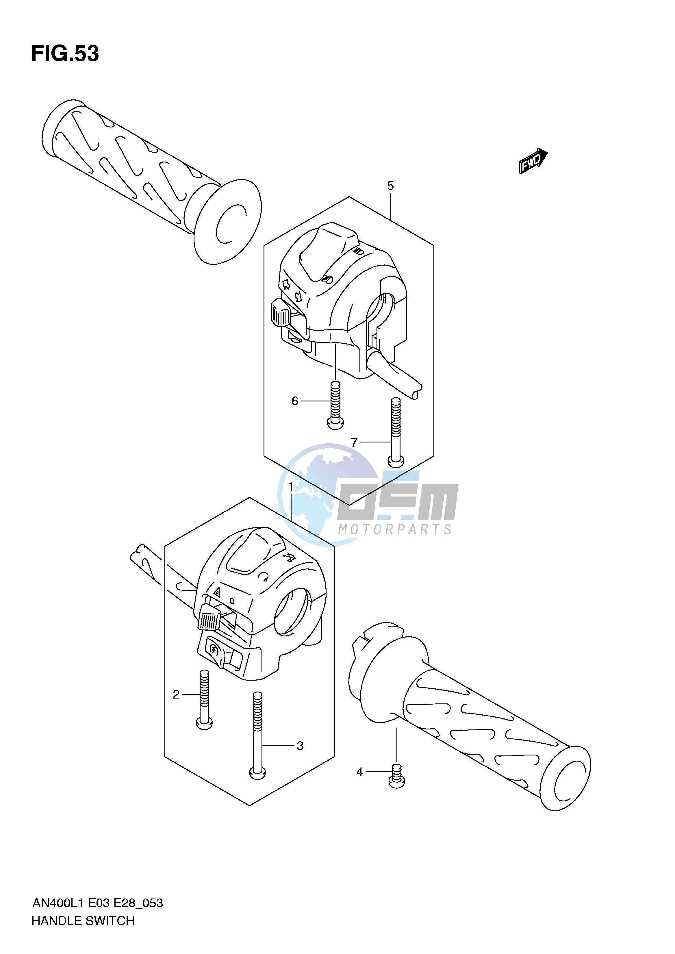 HANDLE SWITCH (AN400ZAL1 E28)