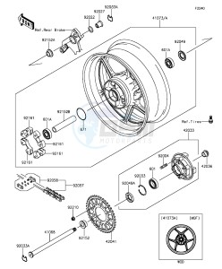 Z1000SX_ABS ZX1000MFF FR GB XX (EU ME A(FRICA) drawing Rear Hub