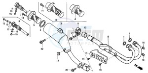 XR250R drawing EXHAUST MUFFLER