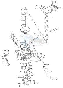 VS600GL (E2) INTRUDER drawing CARBURETOR (REAR:E18)