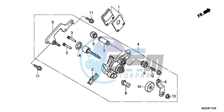 PARKING BRAKE CALIPER