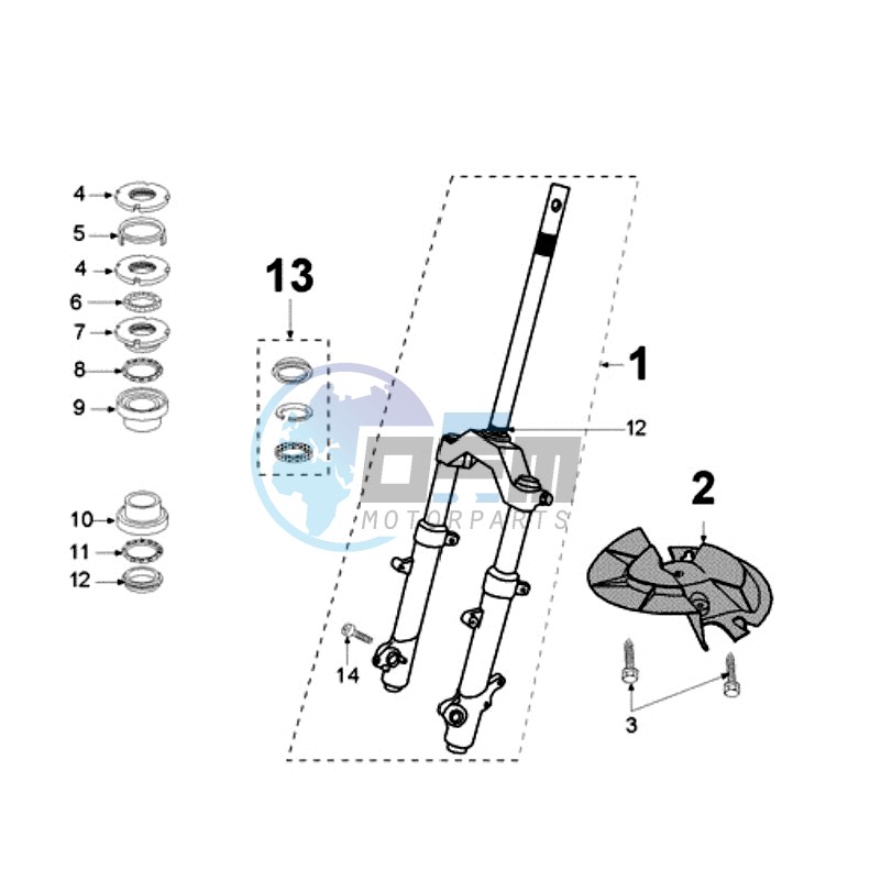 FRONT FORK / STEERINGHEAD