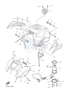 FZ8-SA 800 FZ8-S ABS (1BDA 1BDB) drawing FUEL TANK