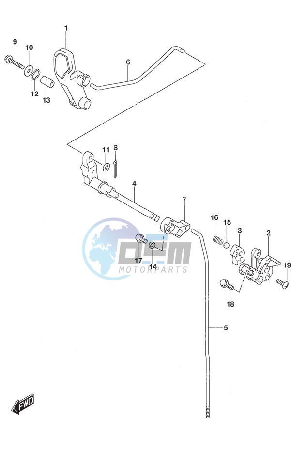 Clutch Rod Non-Remote Control