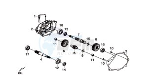 Joymax 300i ABS drawing CRANKCASE - DRIVE SHAFT