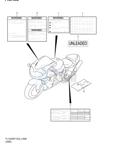 TL1000R (E2) drawing LABEL (MODEL K2)