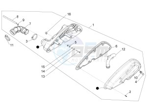 Beverly 350 4t 4v ie e3 Sport Touring drawing Air filter