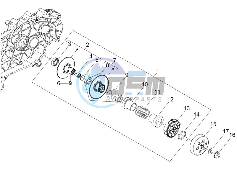 Driven pulley