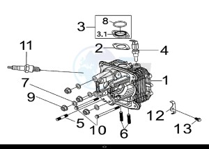 MIO 115 (FS11W1-EU) (L7-M0) drawing CYLINDER HEAD COMP