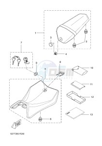 YZF-R125A YZF-R125 ABS R125 (BR61 BR61 BR61 BR61) drawing SEAT