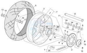 RSV 2 1000 drawing Rear wheel R version