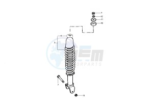 Zip 50 drawing Rear Shock absorber