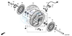 GL1800BE F6B Bagger - GL1800BE UK - (E) drawing FRONT WHEEL