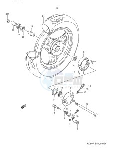 AD50 (E41) drawing FRONT WHEEL (MODEL R P9,E94)